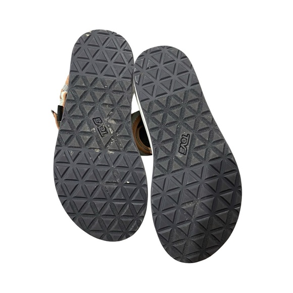 Teva Flatform Universal Mesh Print Sandals, Size 8, Olive Green Platform Womens - Picture 6 of 7